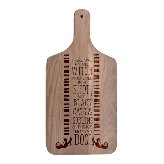 There was an Old Witch Walnut Paddle Cutting Board